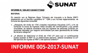 SUNAT emite informe vinculado con el Regimen MYPE Tributario